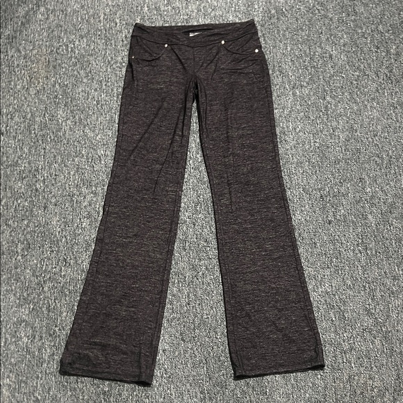 Athleta stretchy grey heather Charcoal Flared Pants bootleg medium Tall - Picture 1 of 11